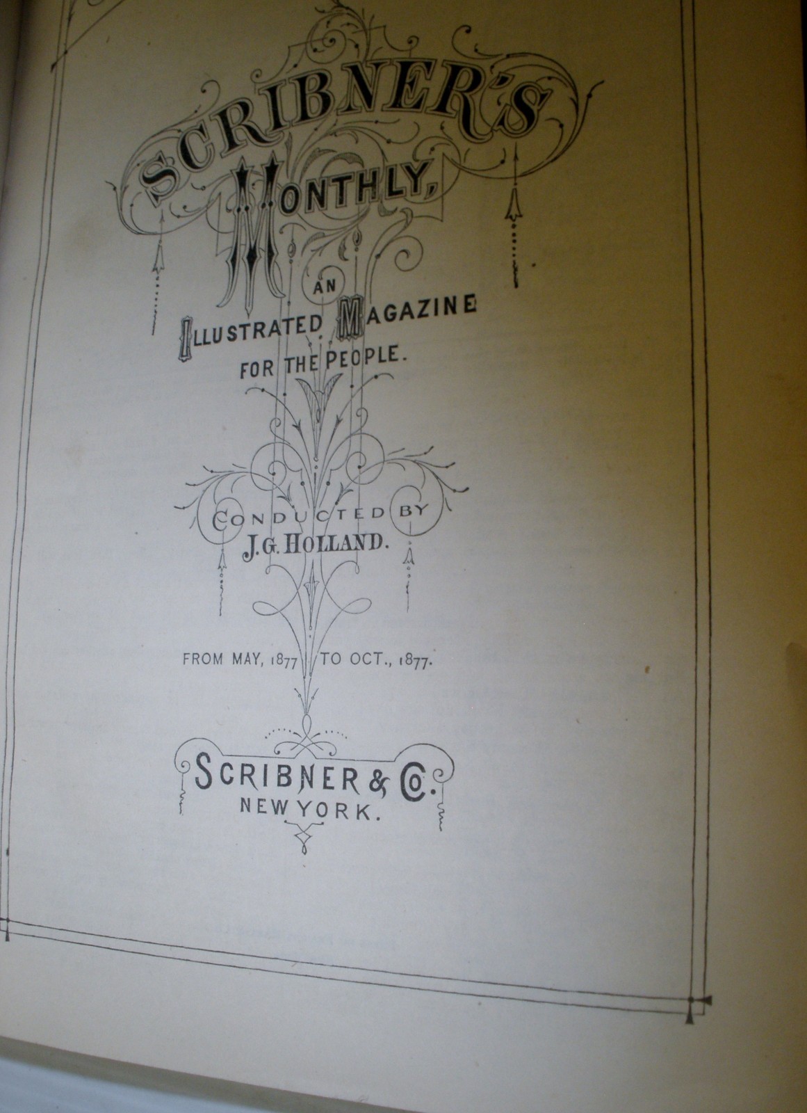 ANTIQUE Scribner’s Monthly – Bound Vol 14 May 1877-October 1877 / ILLUSTRATED
