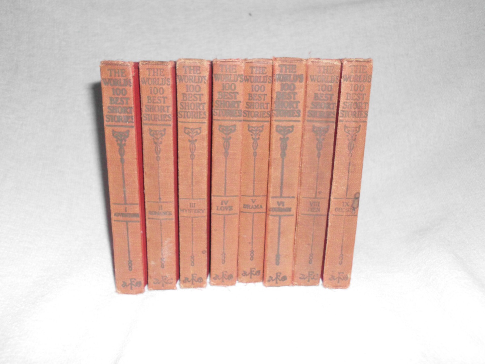 FUNK & WAGNALLS 1920s 100 BEST SHORT STORIES PART SET 8 BOOKS SHELF DECOR FILLER