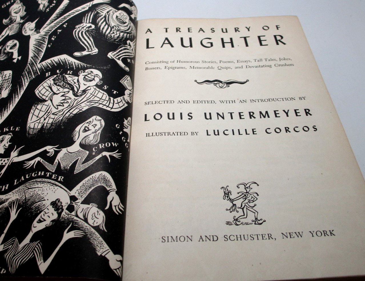 A Treasury of Laughter by Louis Untermeyer, Hardcover, Illustrated, (1946) HUMOR