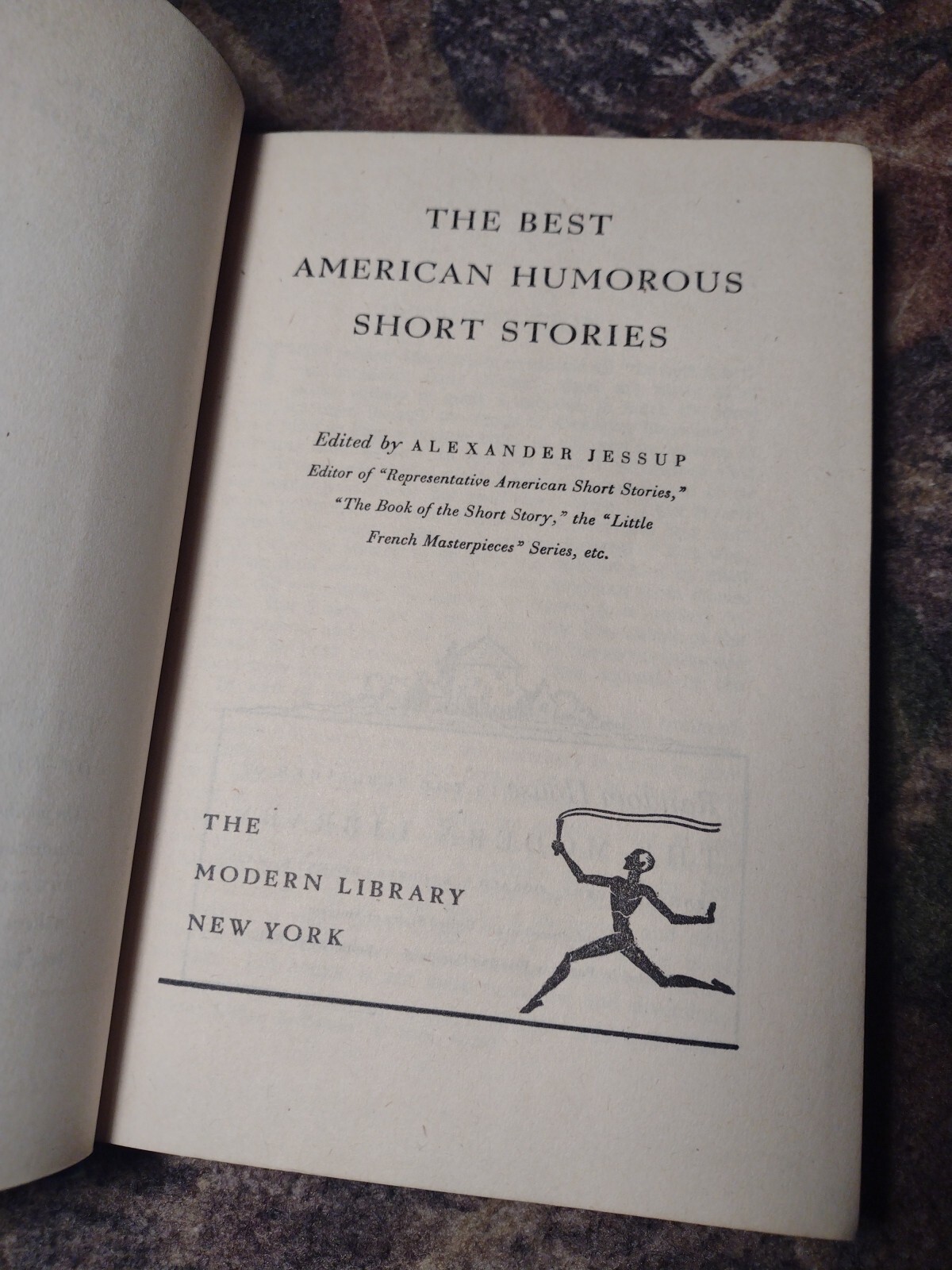 The Best American Humorous Short Stories by Alexander Jessup -Hardcover 1920’s