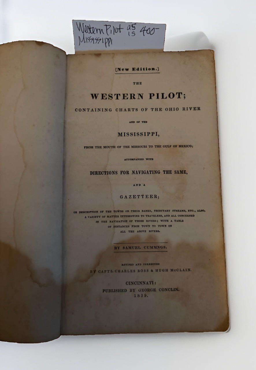 Samuel Cummings The Western Pilot New Edition Ohio/Mississippi 1839 Pamphlet