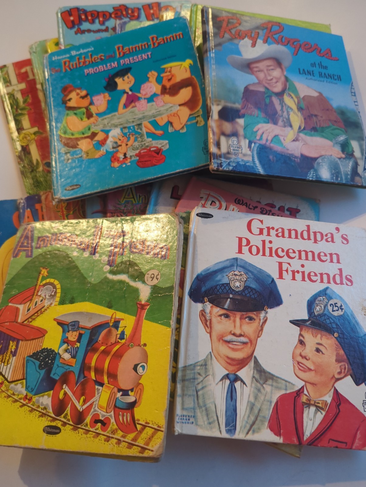 Lot Of 21 Vintage Whitman Tell-a-Tale Books For Children Reading Copies HC Vtg