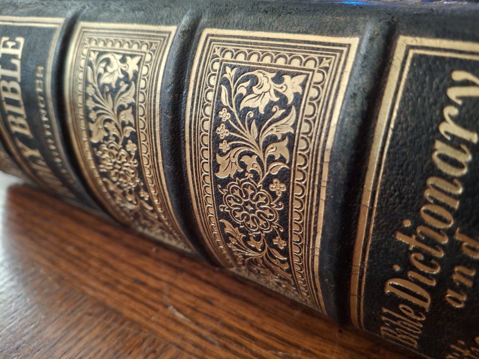 Antique Bible 1875 Apocrypha, Large Map, Restored Leather, Gilt