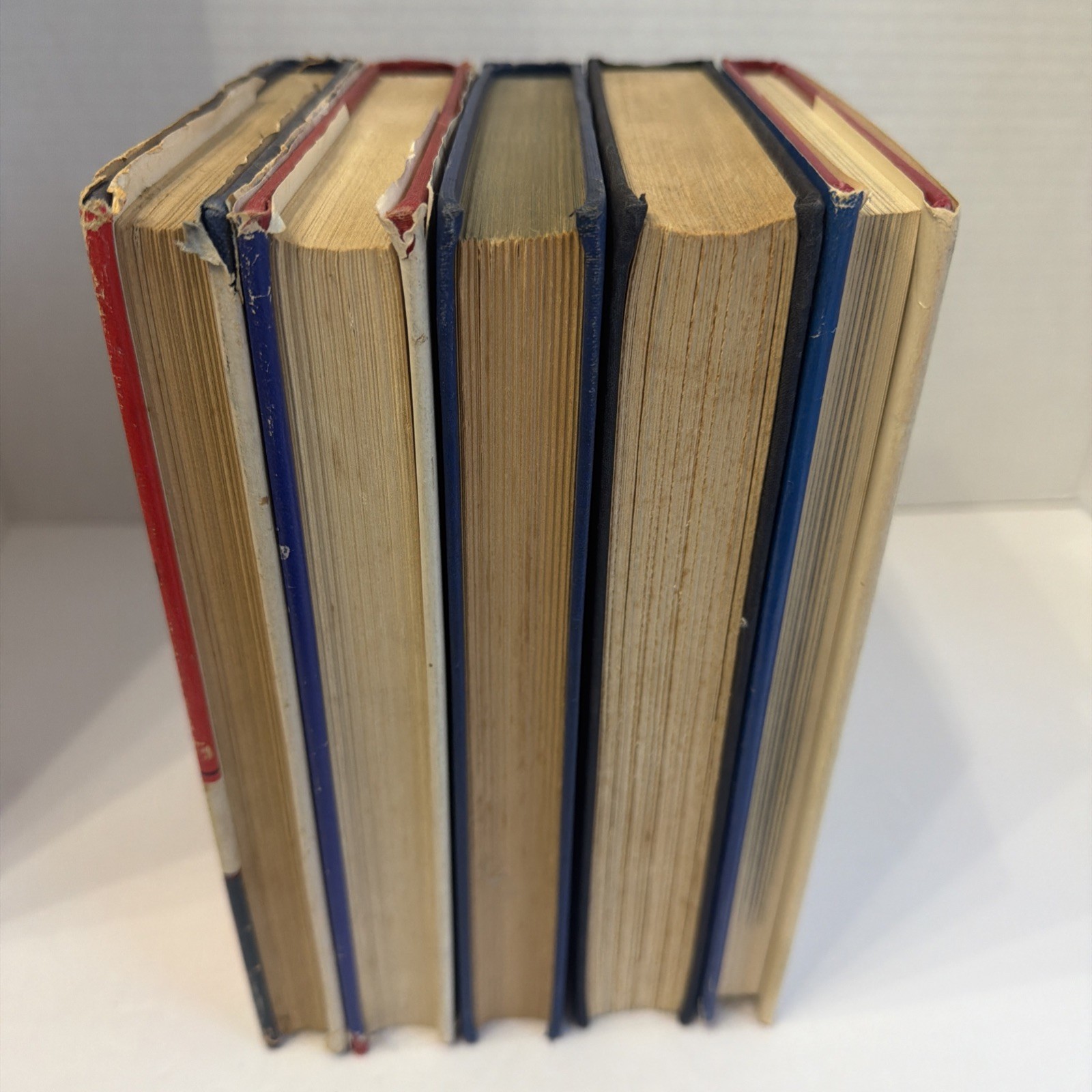 Vintage Military Book Lot Of 5 Blue Red HC DJ