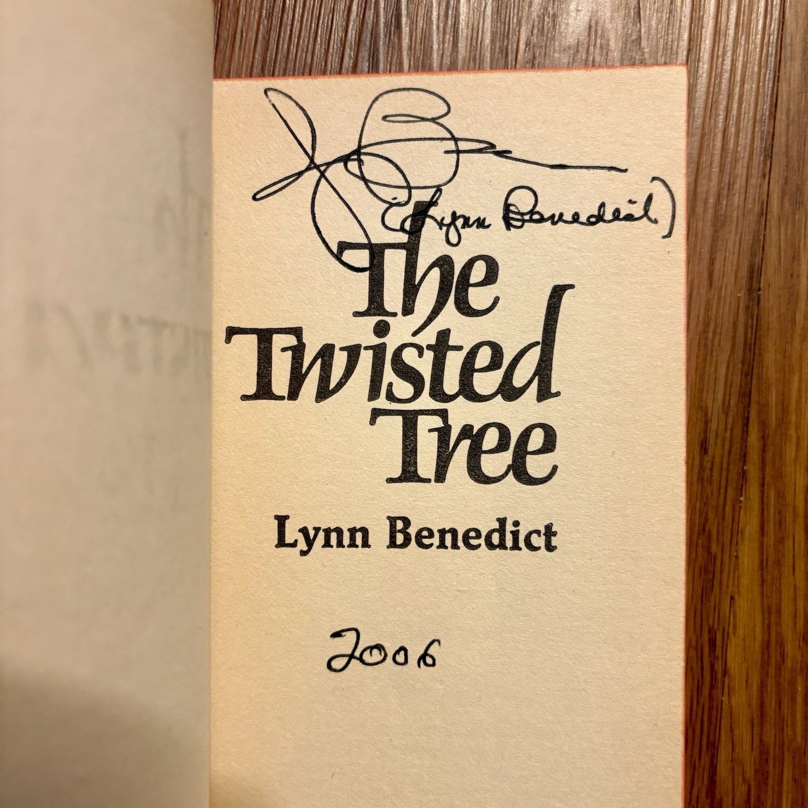 The Twisted Tree SIGNED by Lynn Benedict 1st Print 1973 Paperback Satanic Gothic