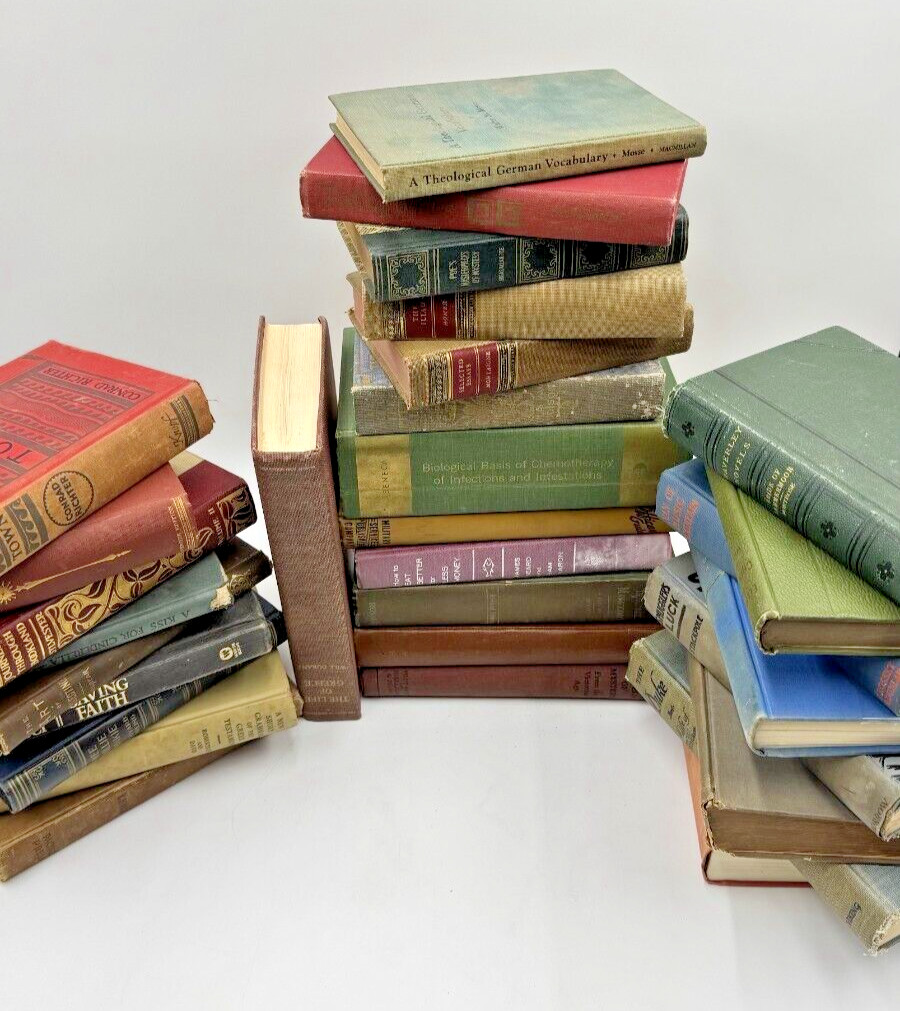Lot of 100 Decorative Vintage Hardcover Books – Old, Rare & Random