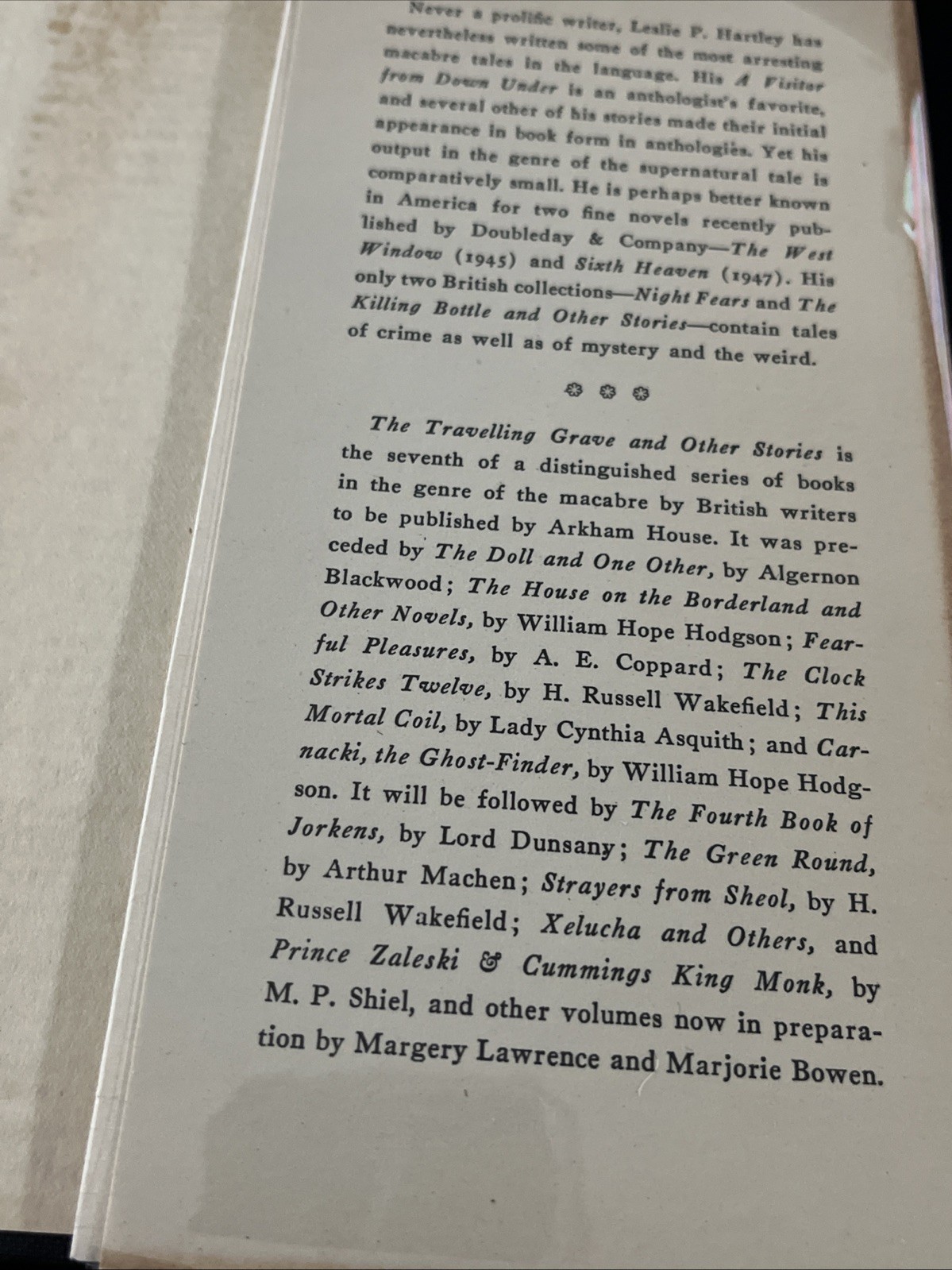 L.P. Hartley *RARE* The Traveling Grave Book – Arkham – 1948 – 1st ED – 2,000