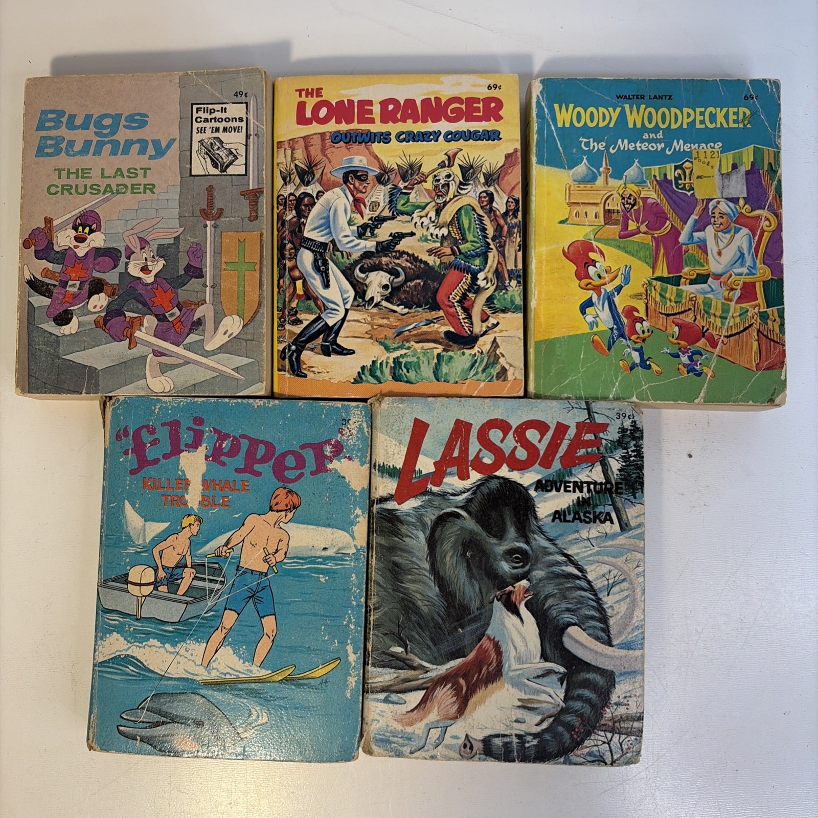 Vintage Lot Of 5 – Whitman A Big Little Book Hardcover And Paperbacks