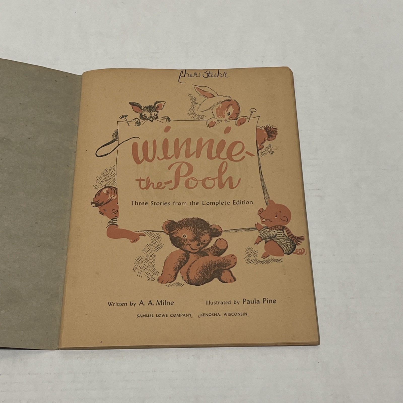 Winnie-the-Pooh A.A. Milne Paula Pine Illustrations Vintage 1946