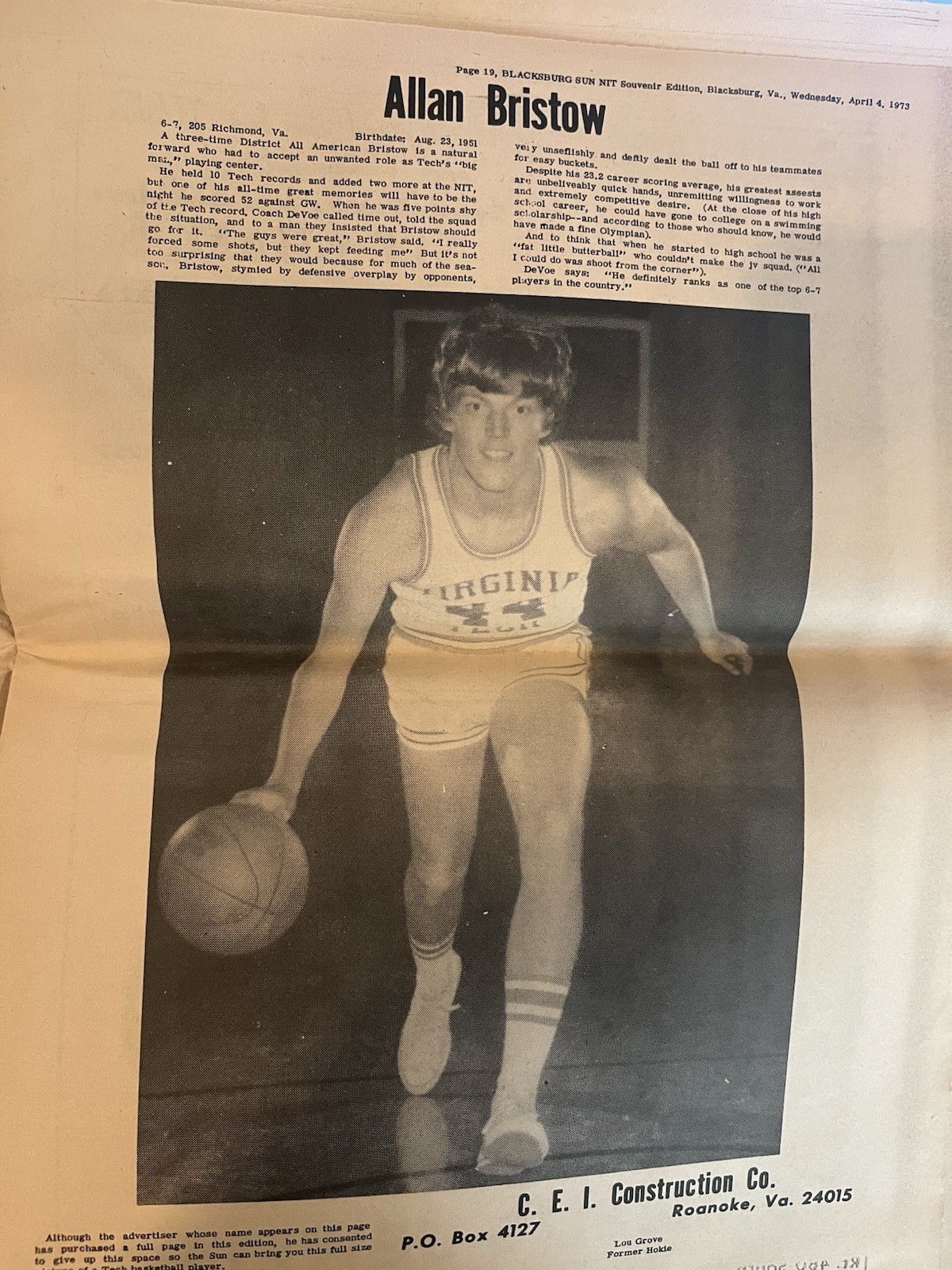 The Blacksburg Sun – VA Tech NIT Champions Souvenir Edition (1973)