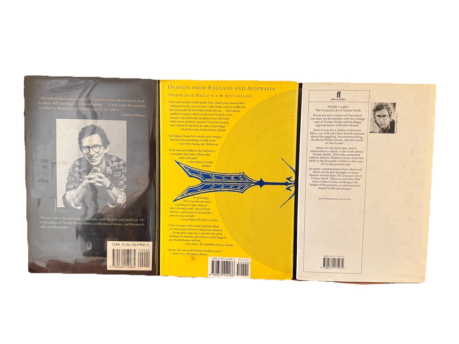 Peter Carey SIGNED 1st Edition Lot: Jack Maggs, Oscar and Lucinda, Tristan Smith