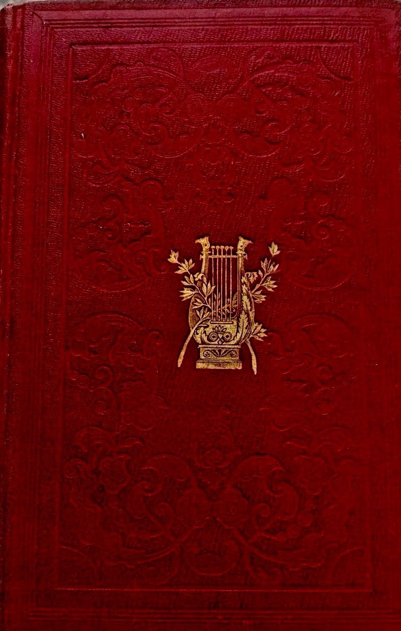 1854 ROBERT BURNS Poetical Works ANTIQUE Illustrated Victorian GILT Red Cloth