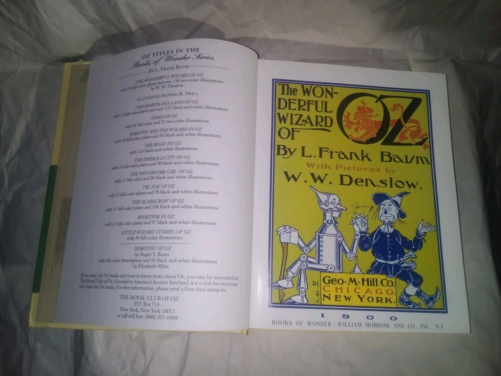 The Wonderful Wizard Of Oz L Frank Baum 1900 1st Edition W W Denslow in Color! +