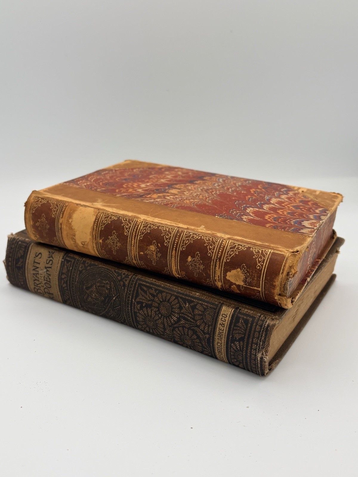 Antique Victorian Poetry Books (2), Bryant’s Early Poems, Thomas Campbell, 1800s