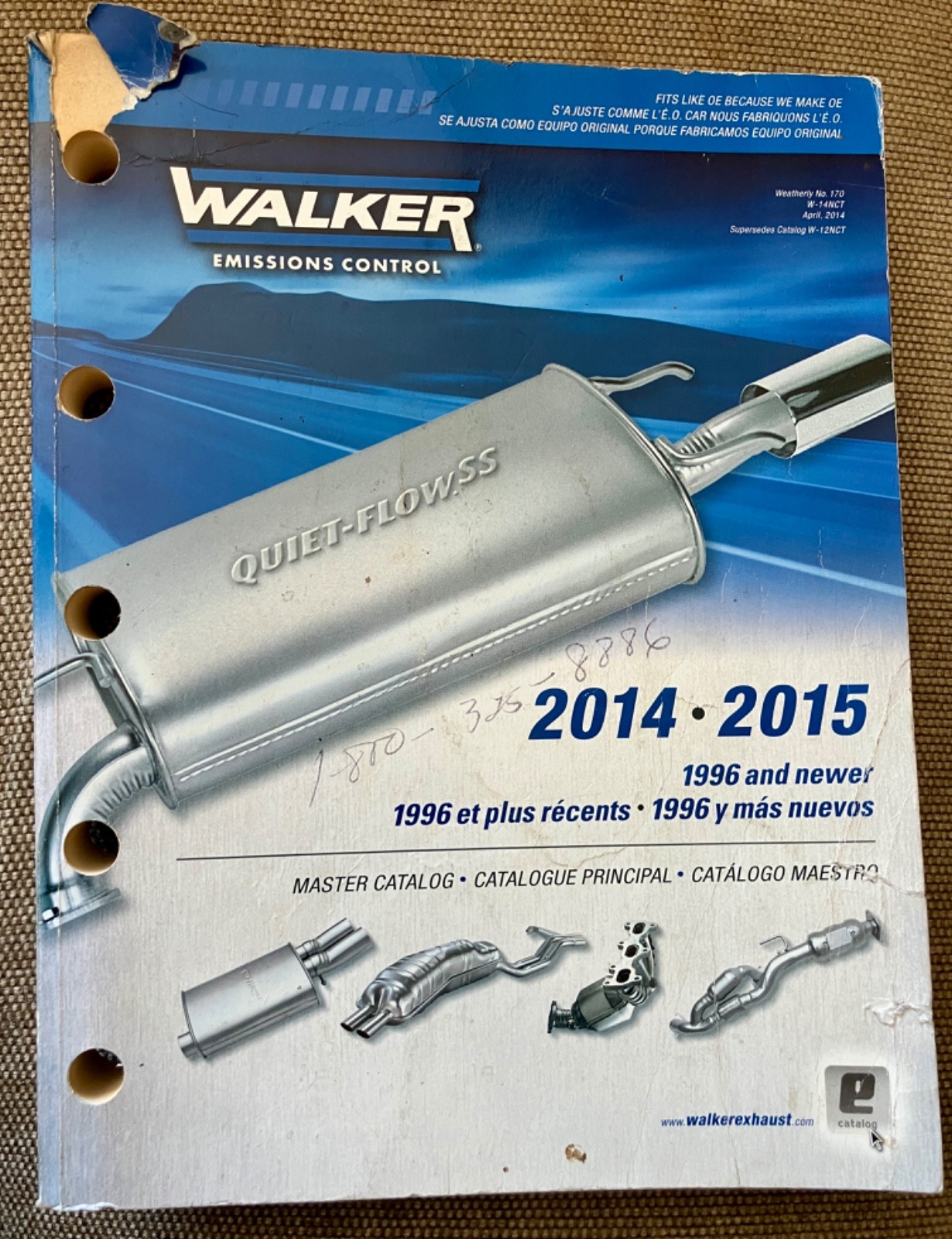 2014-2015 Walker Emissions Control Master Catalog W-14NCT – 1996 and Newer