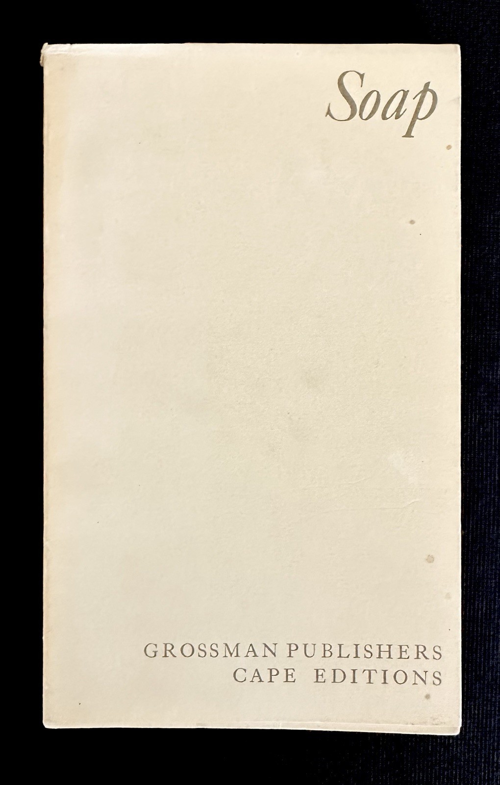 Francis Ponge SOAP 1969 1st English Edition Cape Editions PB French Poetry VG