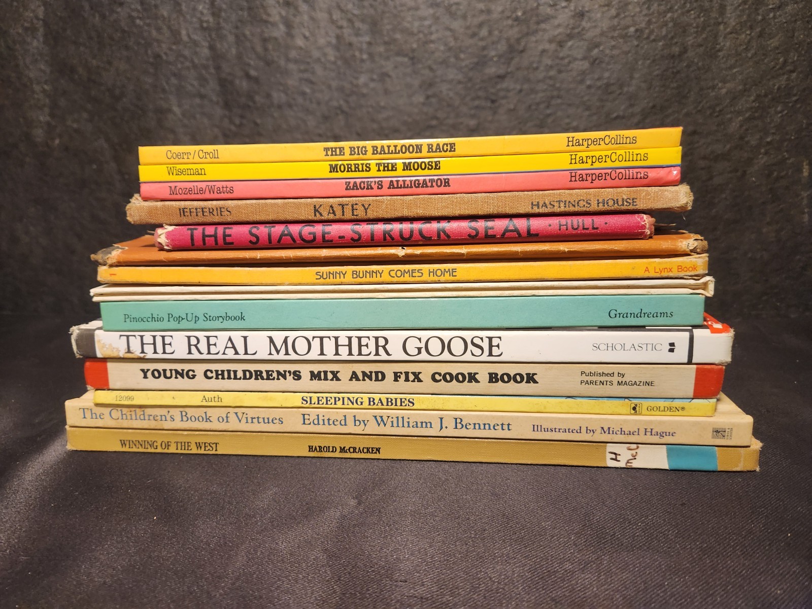 VINTAGE LOT OF 14- Kids/Children Hardback Hardcover Books- Various Years/Authors