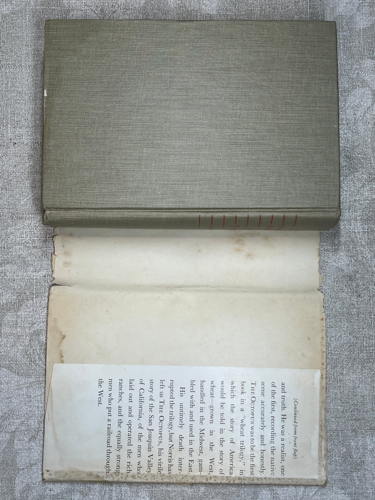 1954 The Octopus by Frank Norris Hardcover Doubleday & Company, Inc.