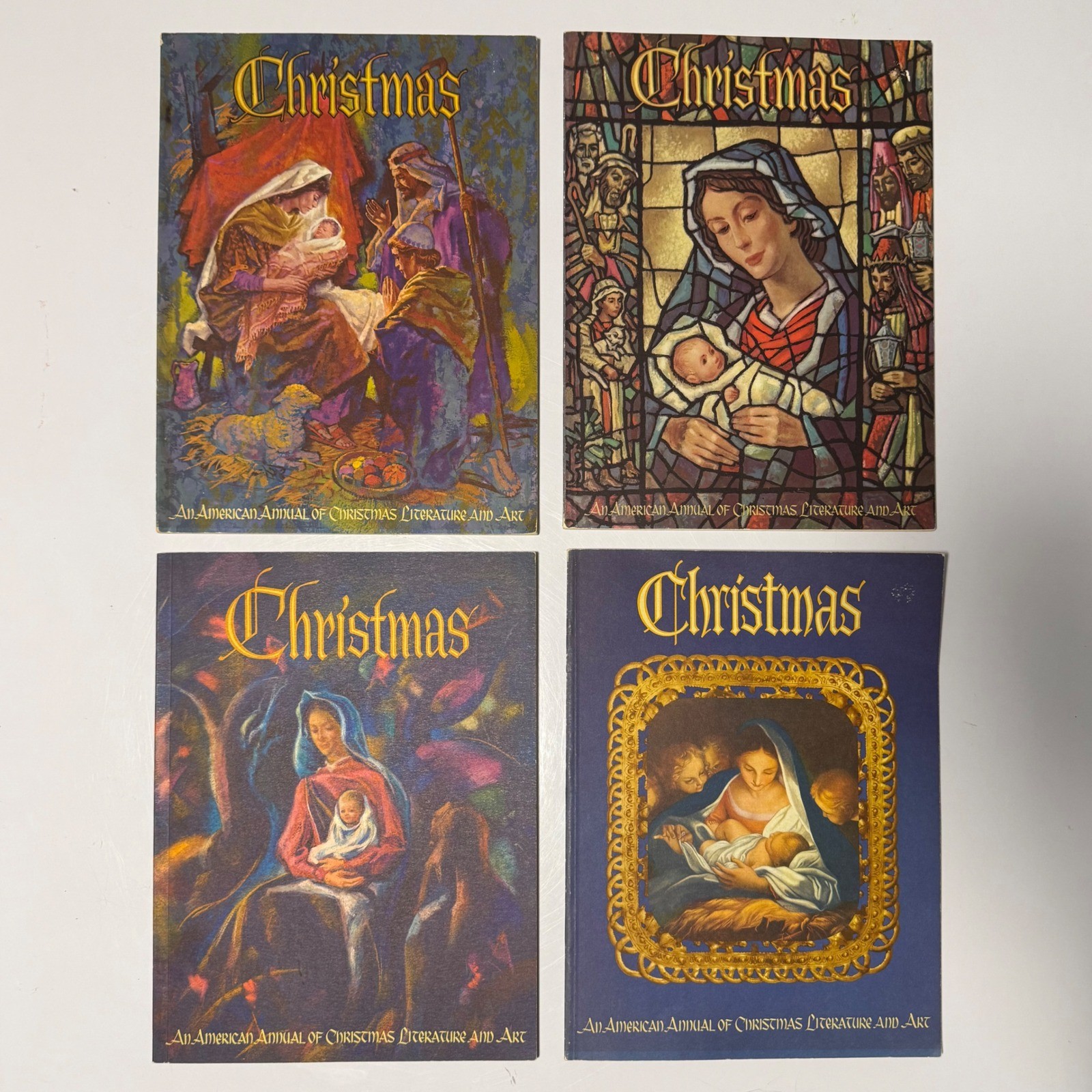 Vintage Christmas An American Annual of Christmas Literature Art Lot of 4 Books