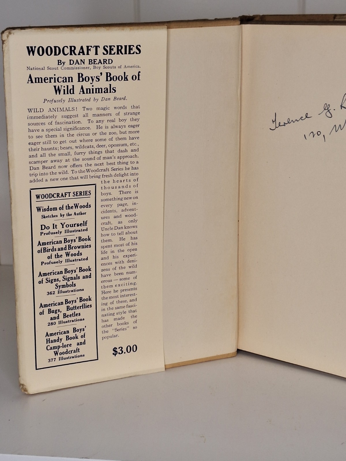 American Boys’ Book of Wild Animals (Woodcraft Series) 1921
