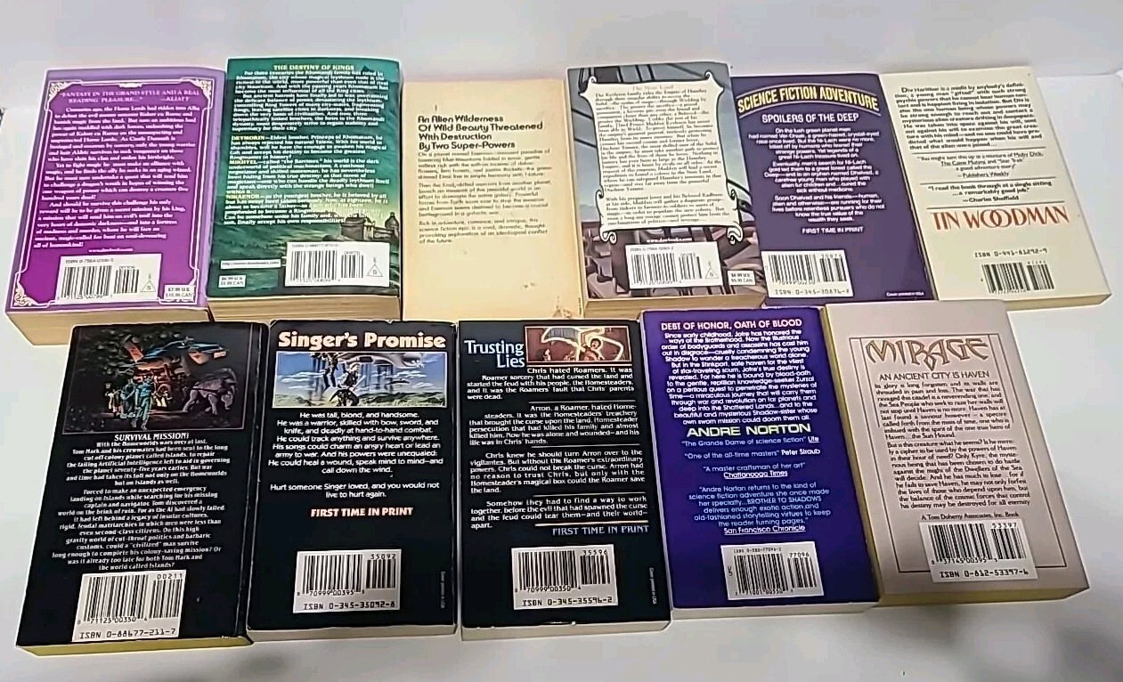 Lot of 35 Vintage Sci-Fi Fantasy Paperback Books Various Authors