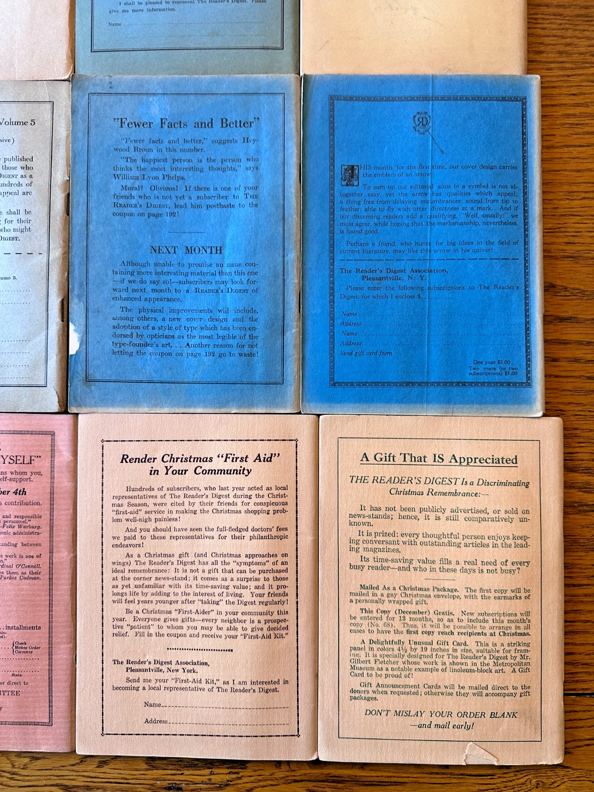 1927 Readers Digest Complete Year Jan – Dec 1927 (#57-68) in Excellent Condition