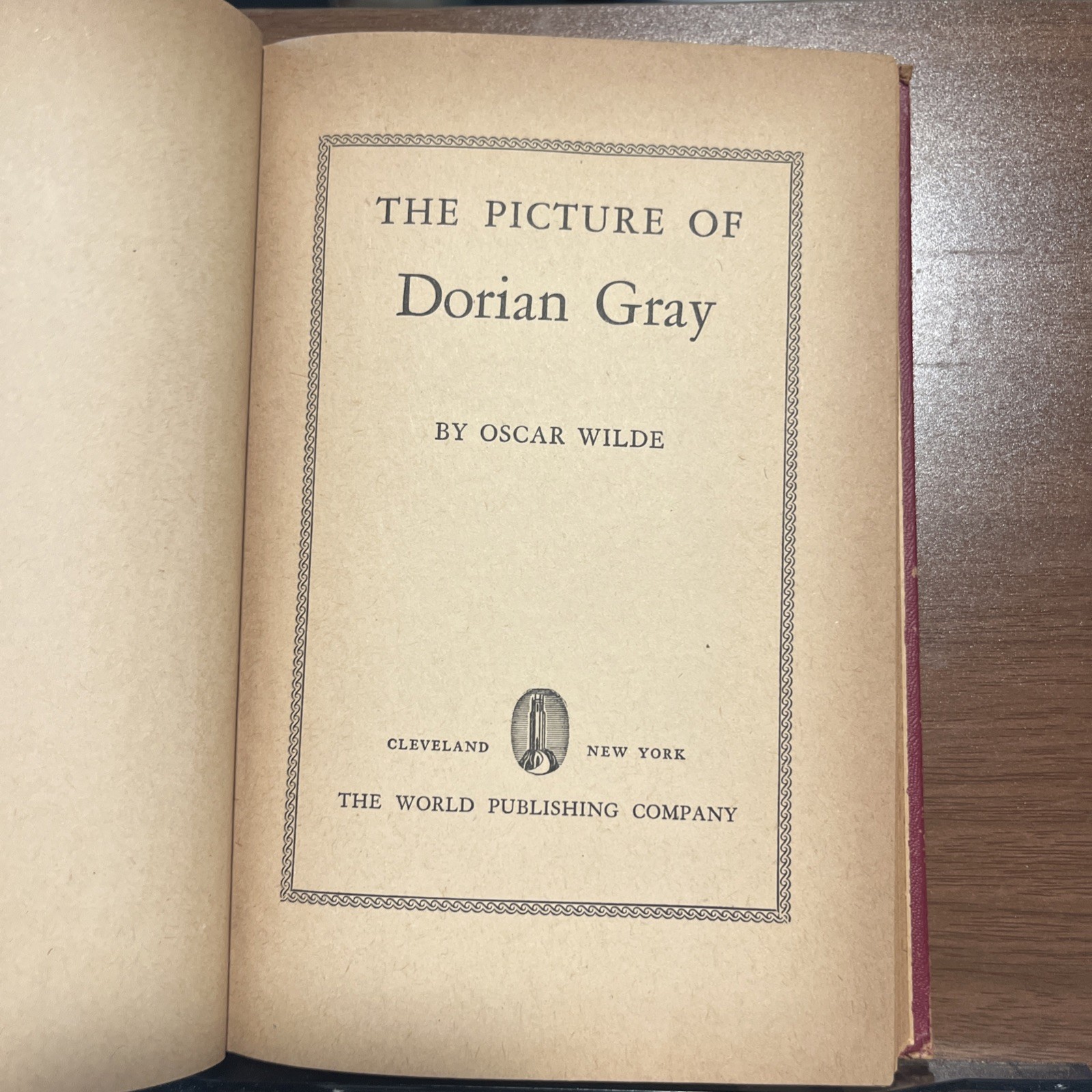 The Picture of Dorian Gray by Oscar Wilde 1944 World Publishing HC Vintage