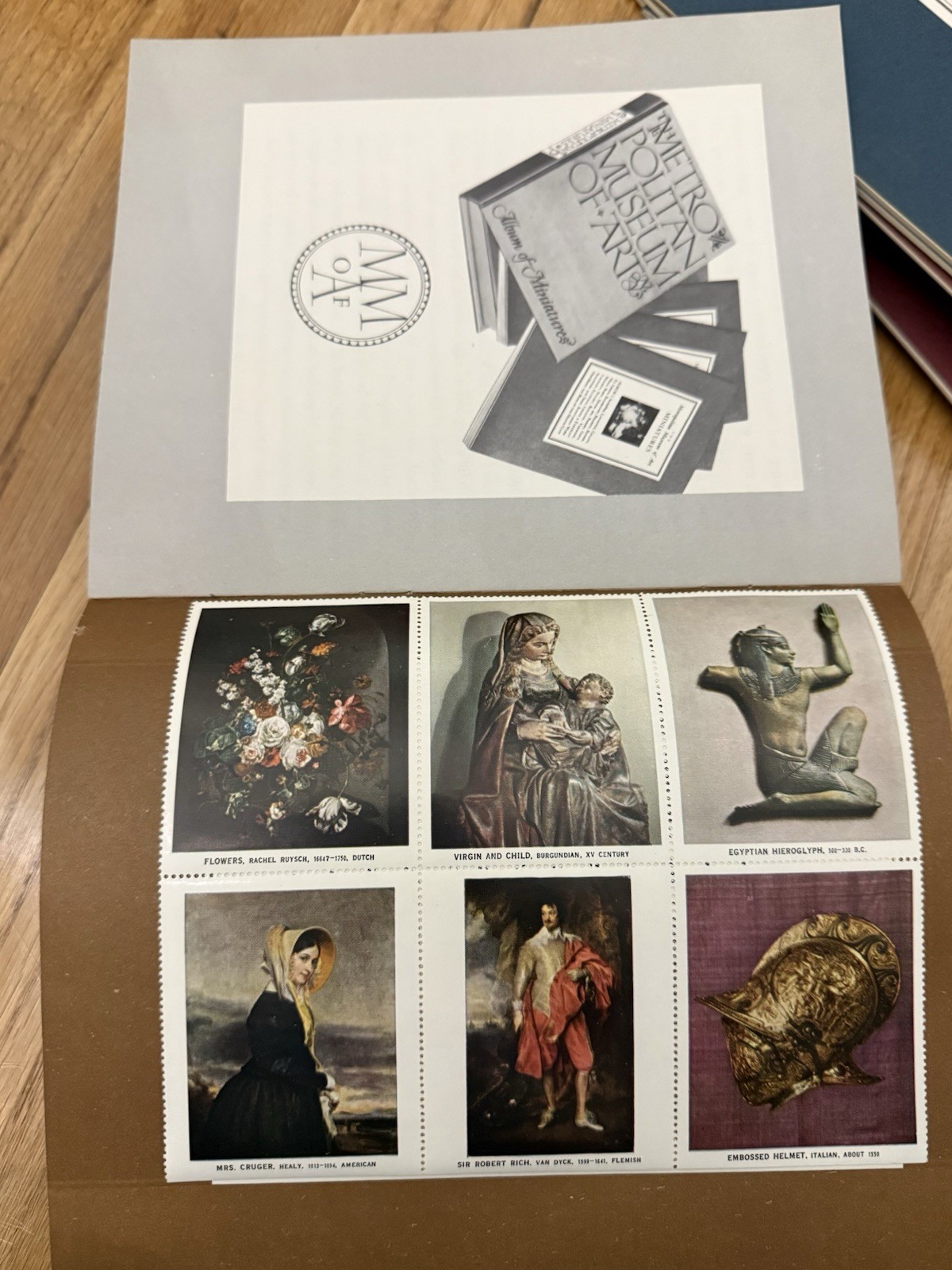 Vintage 1950-53 Metropolitan Museum Art Miniature Stamp Albums COMPLETE Lot 4
