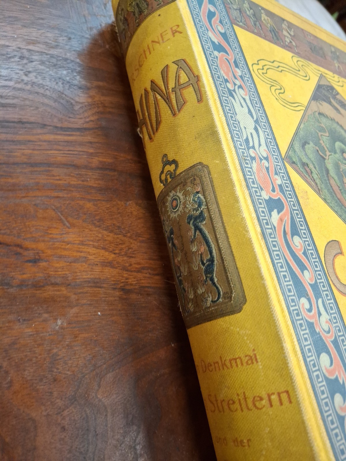 1900 CHINA ILLUSTRATED CIVIL & MILITARY HISTORY antique FOLIO in GERMAN
