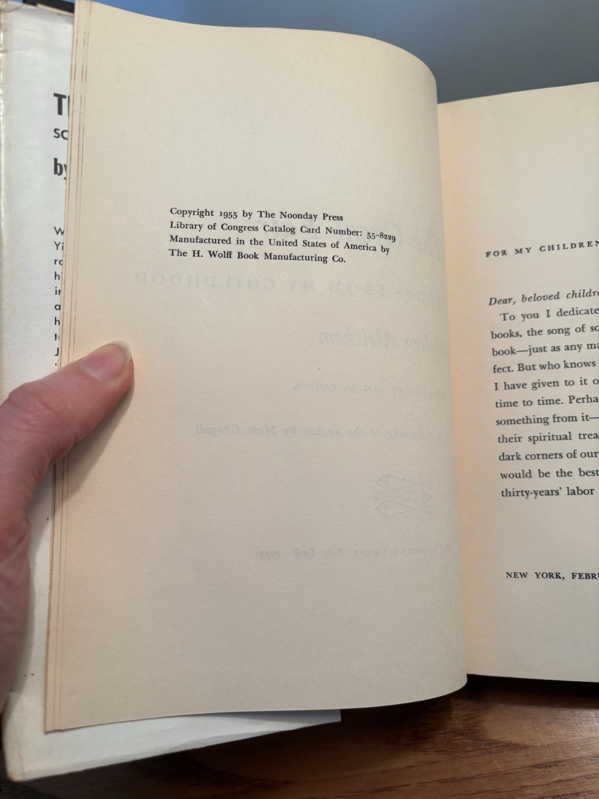 The Great Fair, Scenes From My Childhood by Sholom Aleichem 1955 Hardcover