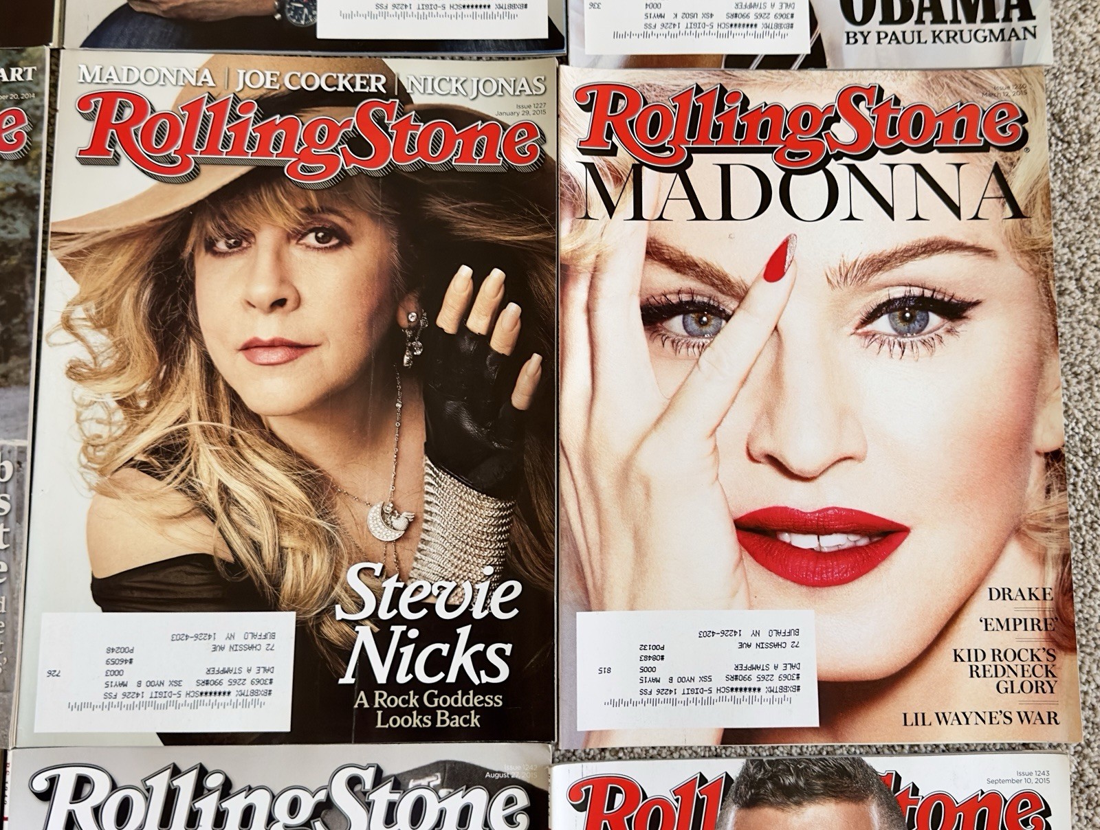 Vintage Rolling Stone Magazine Lot of 13 2014/2015 Issues #1214 Thru #1243 C3