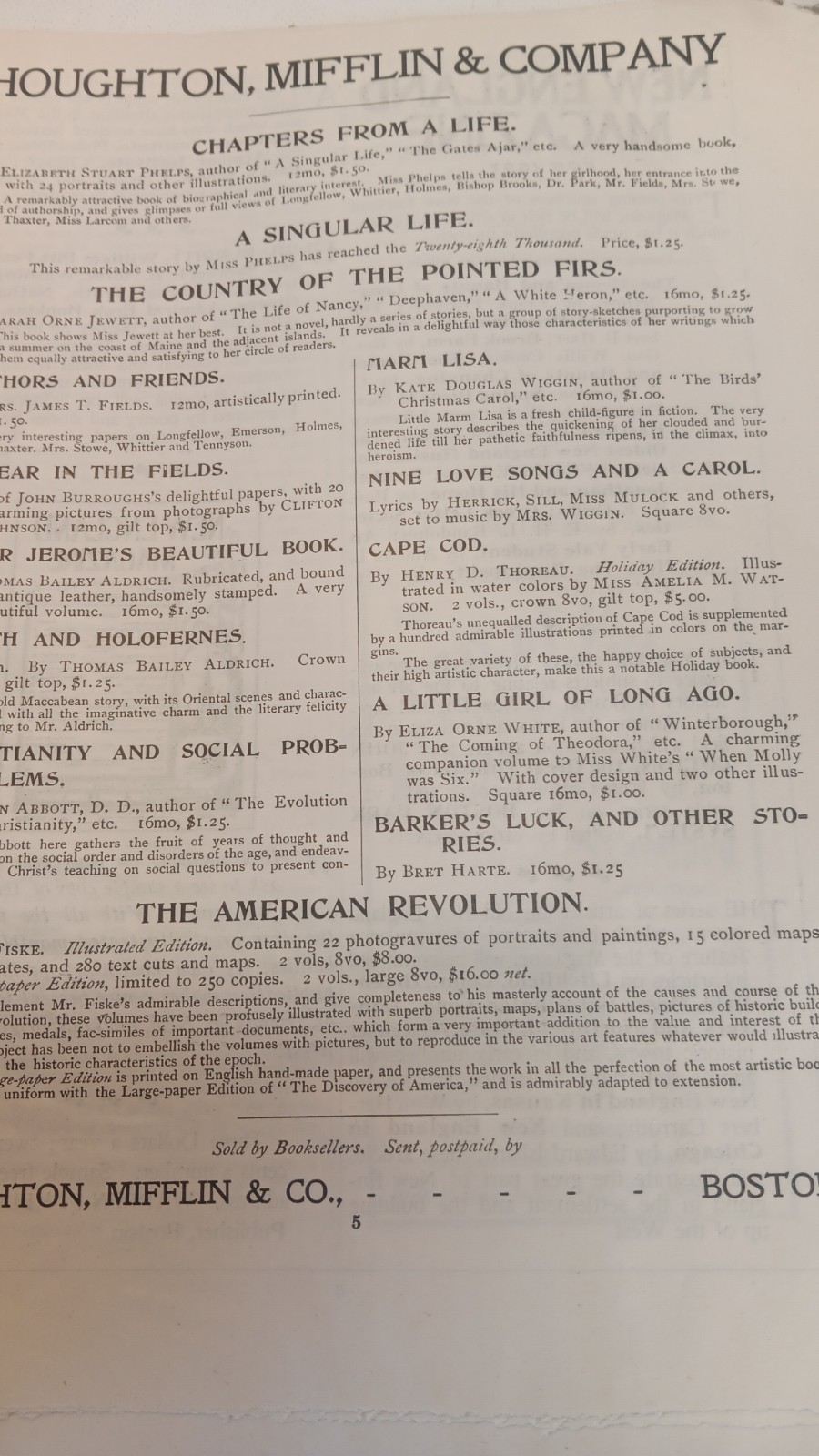 1896 NEW ENGLAND Magazine Nice Illustrations & Ads, Nov. 416 Pages
