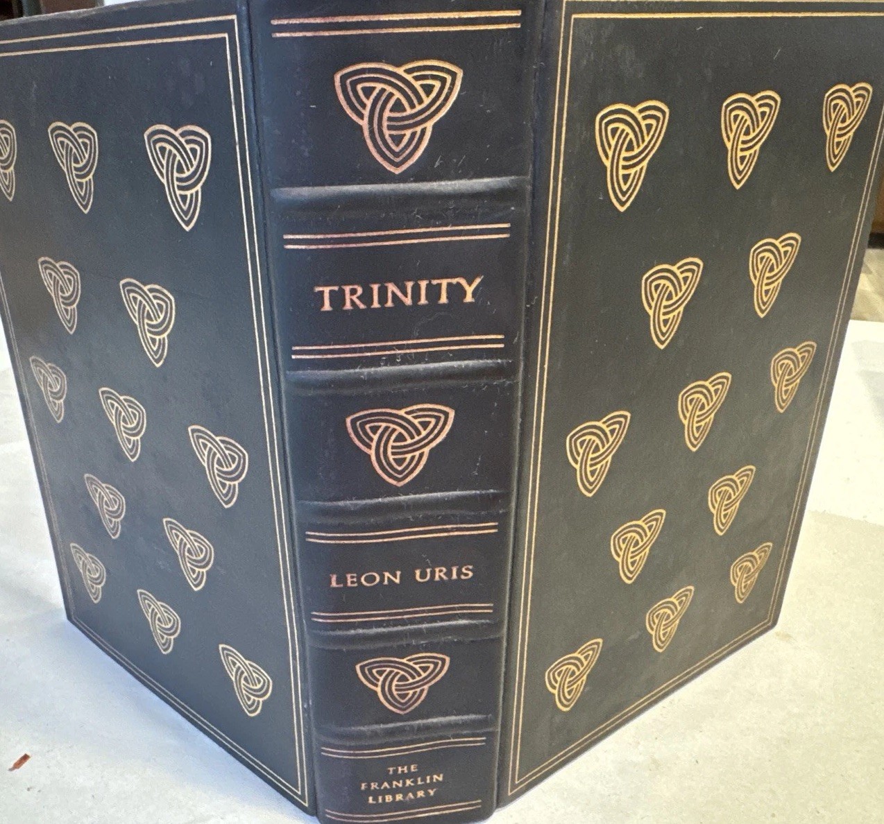 Vintage 1976 The Franklin Library-Trinity by Leon Uris -First Edition Leather