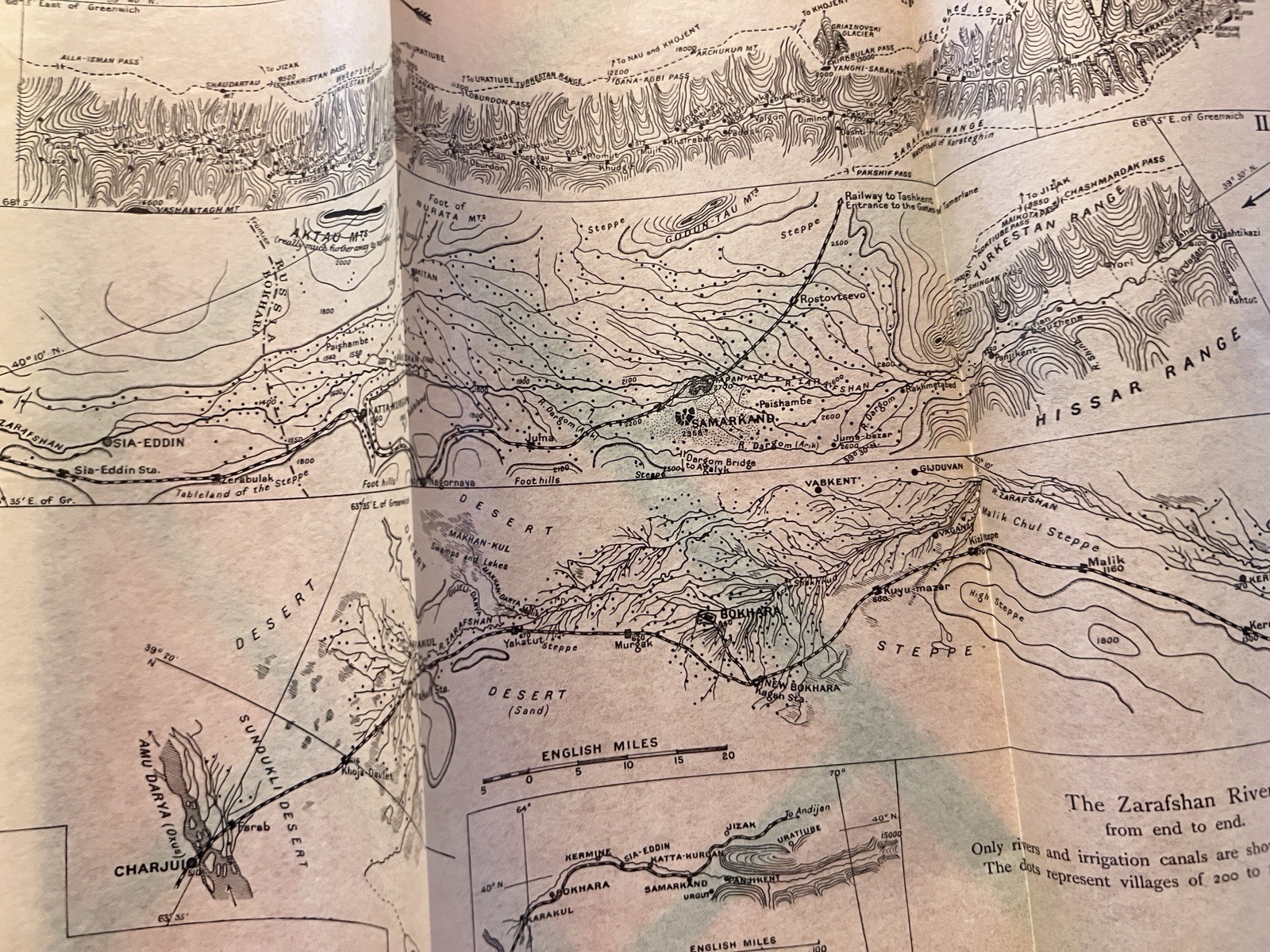 1913 The Duab of Turkestan W. Rickmer Rickmers Illustrated 1st Edition With Maps