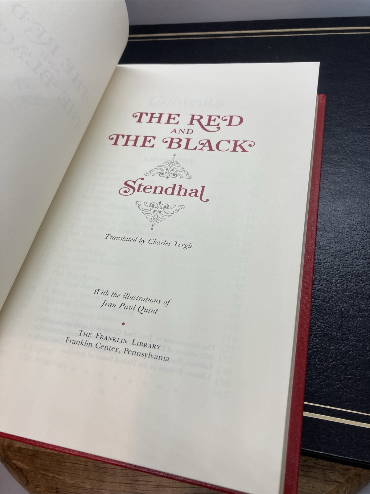The Red And The Black Stendhal Franklin Library Leather HB 1981
