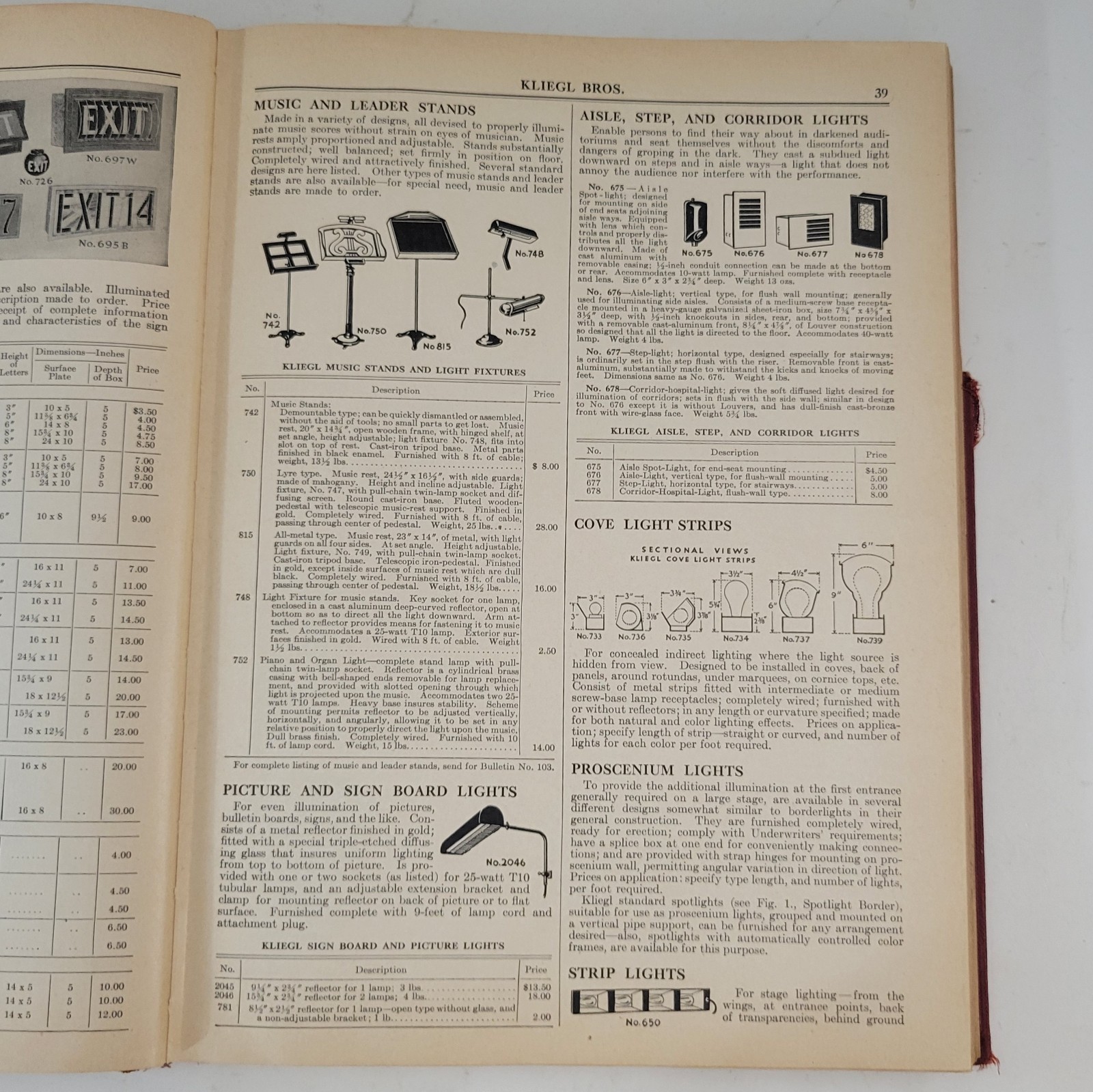 Mancall’s Theatre Building and Equipment Catalog 1931 Vintage Book F.A. Mancall