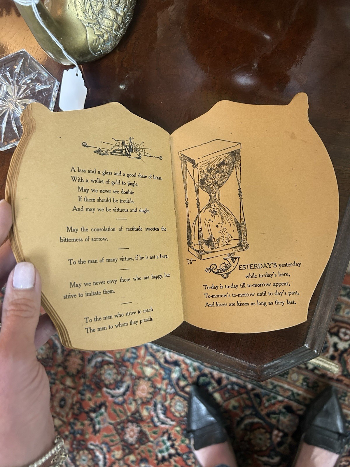 Antique Leather Bound Toasts book by W.M. Rhoads, 1905