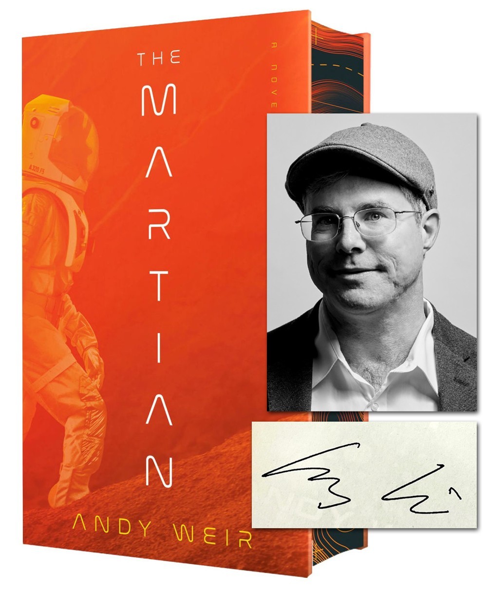 NEW Signed THE MARTIAN Andy Weir Deluxe Edition Autographed Hardcover Pre-Sale