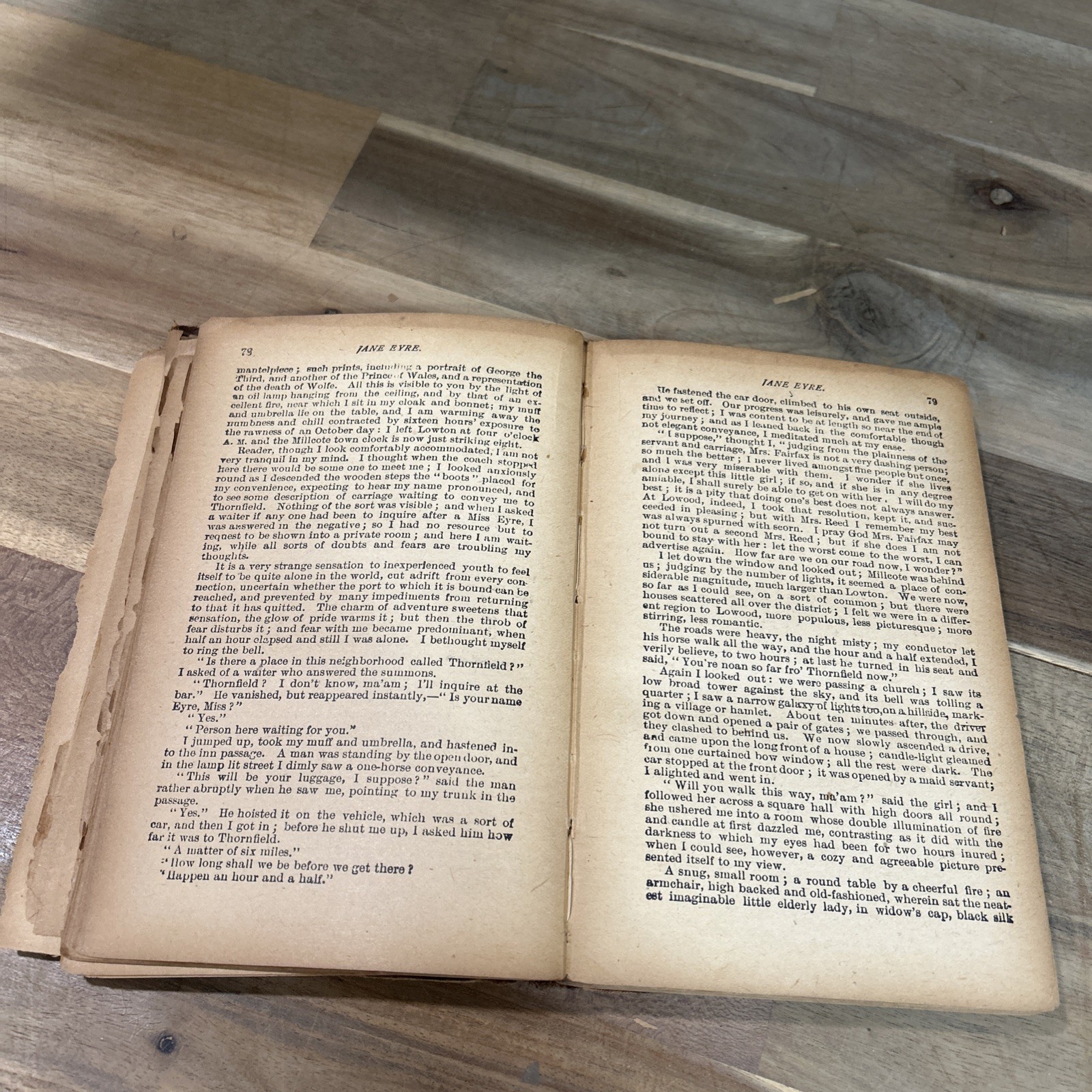 R A R E! Jane Eyre, 1847,by Charlotte Bronte Spine And Pages Dmgd Acceptable