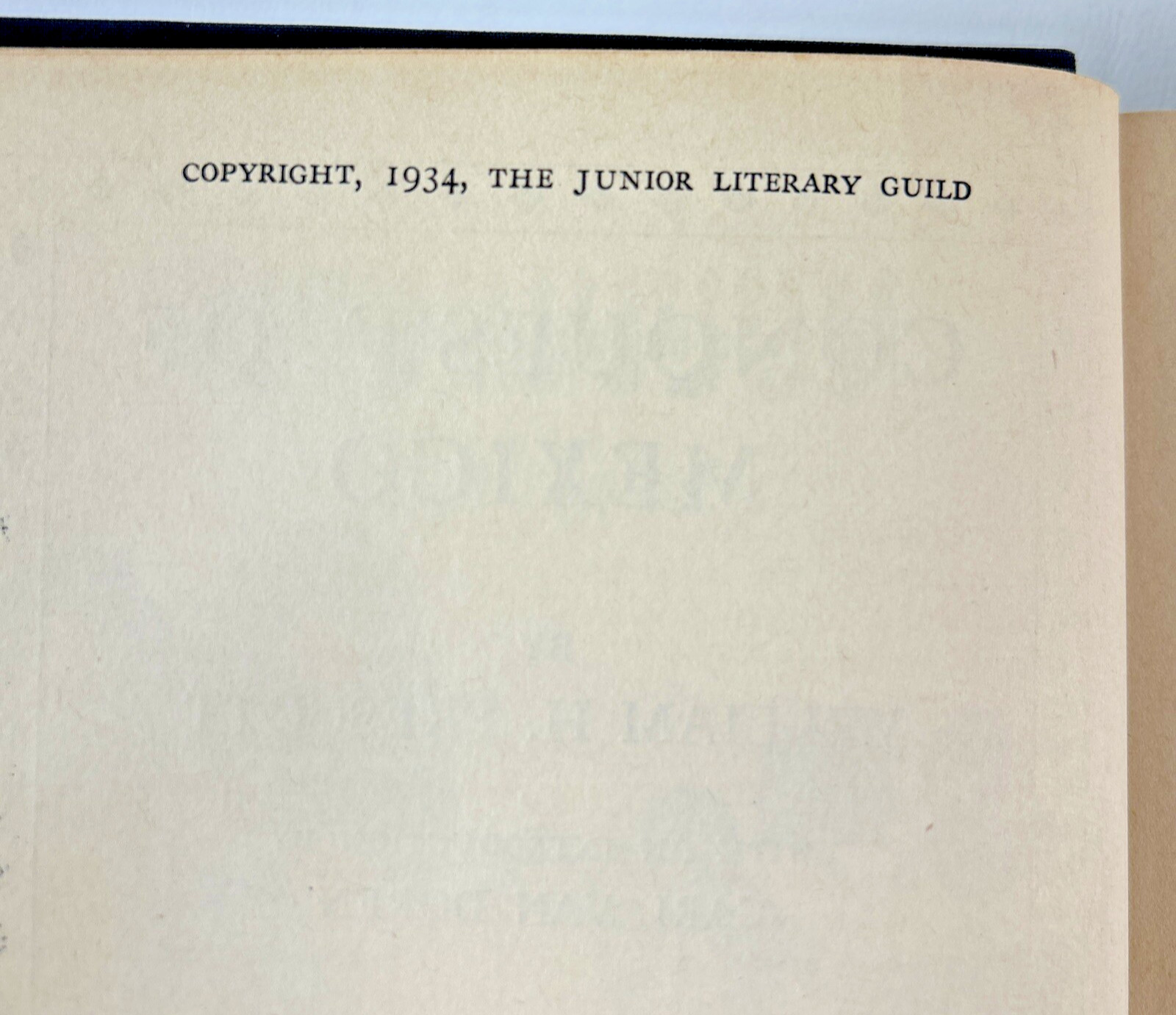 Conquest of Mexico William Prescott 1934 Book League Aztec History Vintage HC
