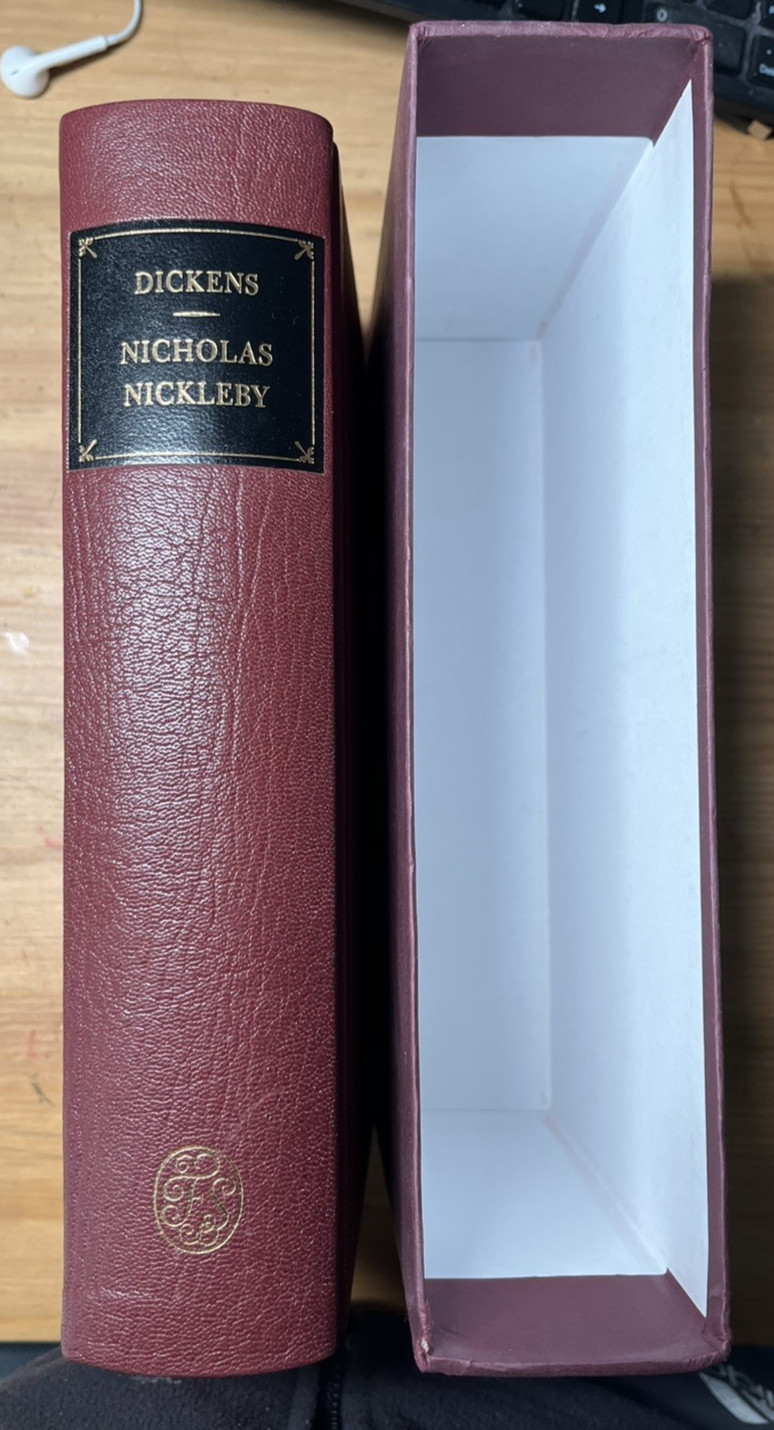 Charles Dickens Nicholas Nickleby – Folio Society quarter leather bound