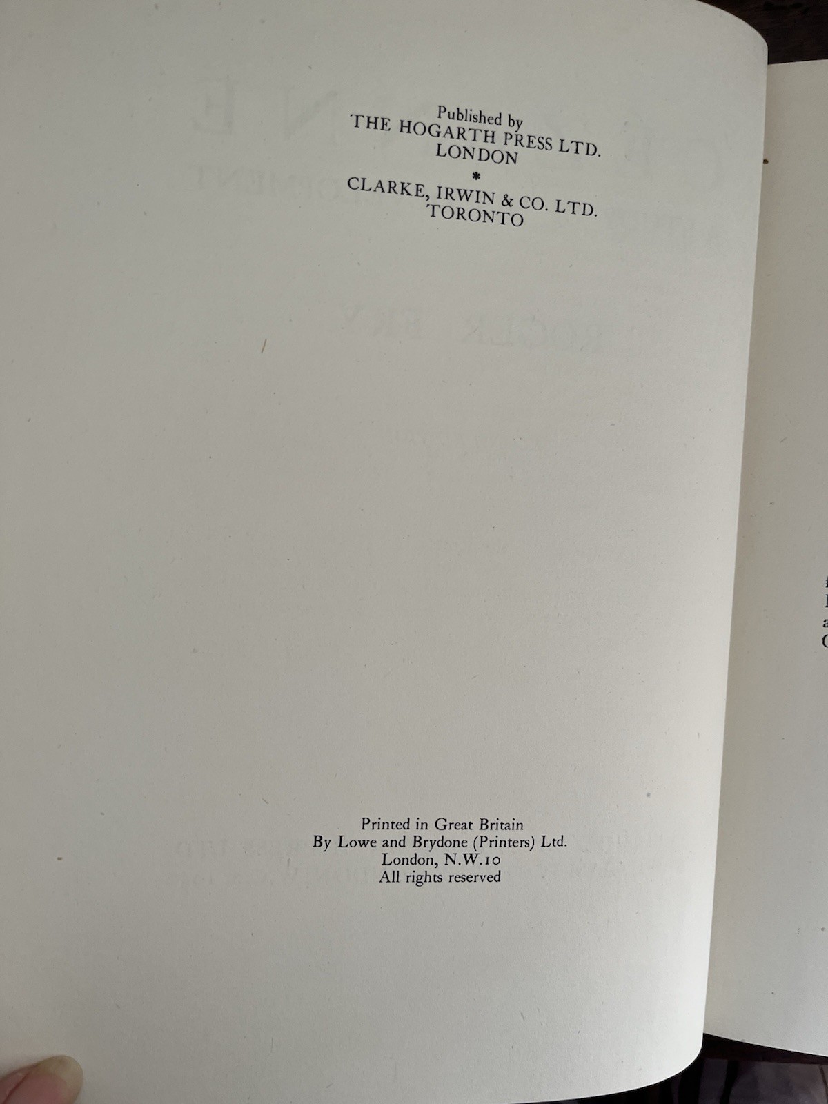 Cézanne A Study of his Development, Roger Fry, Hogarth Press, 1952 2nd Edition