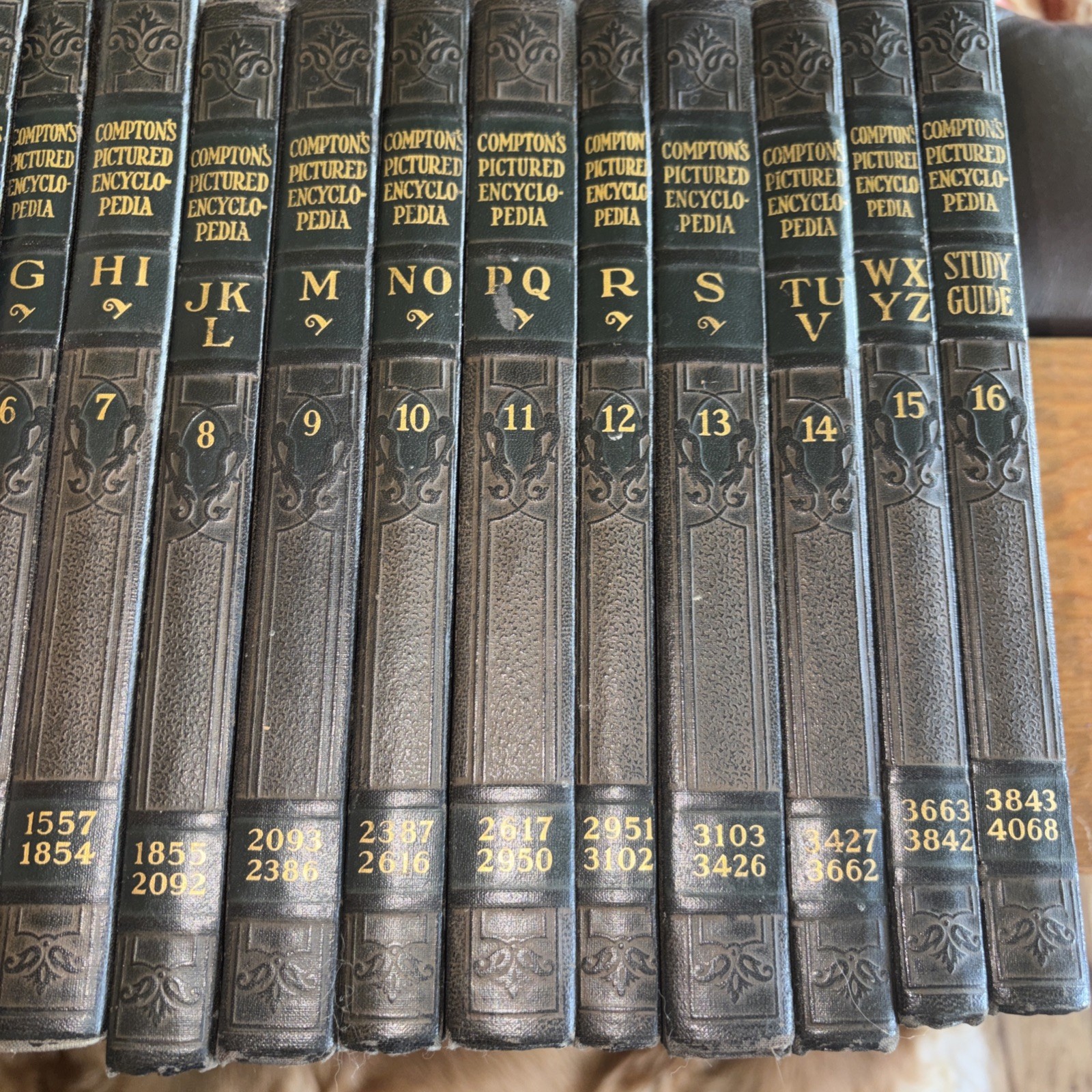 15 Vol Compton’s Pictured Encyclopedia Complete Set 1931 Antique Plus Study Gd