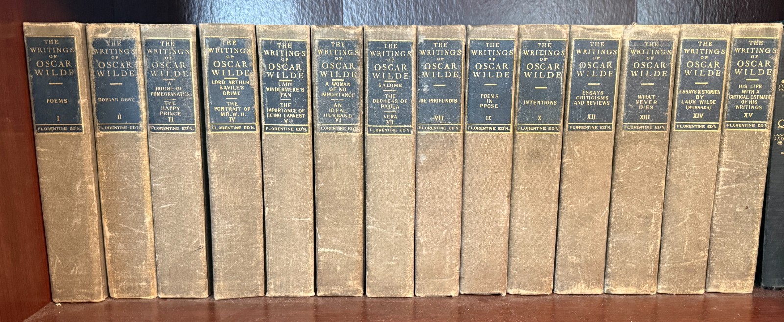 Oscar Wilde – Florentine Edition – 14 books – 263 of 450 limited copies printed