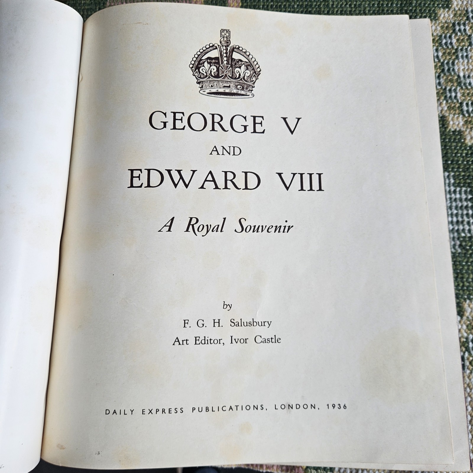 King Emperor’s Jubilee George V & Edward VIII Coronation 1937 Antique Books WB22