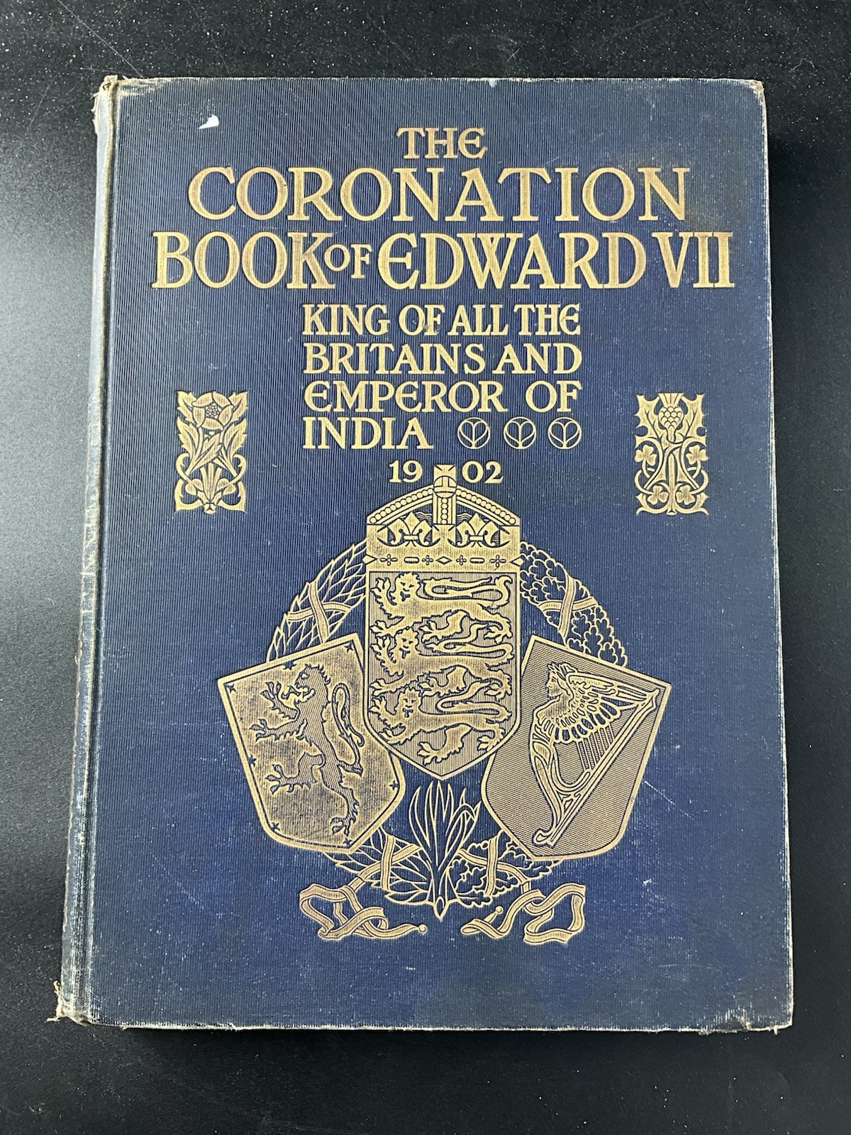 Antique-THE CORONATION BOOK OF EDWARD VII-KING OF ALL BRITAINS & EMPEROR INDIA