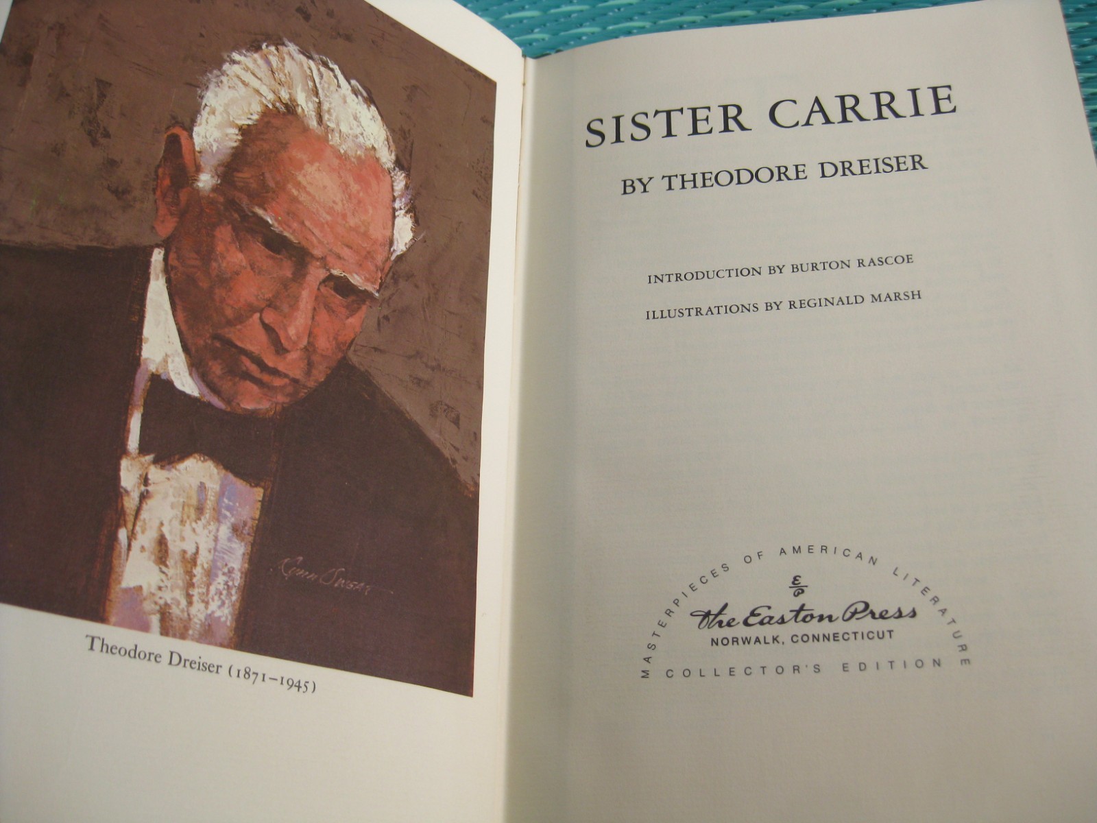 FLAWED Sister Carrie by Theodore Dreiser Easton Press Leather Bound Hardcover