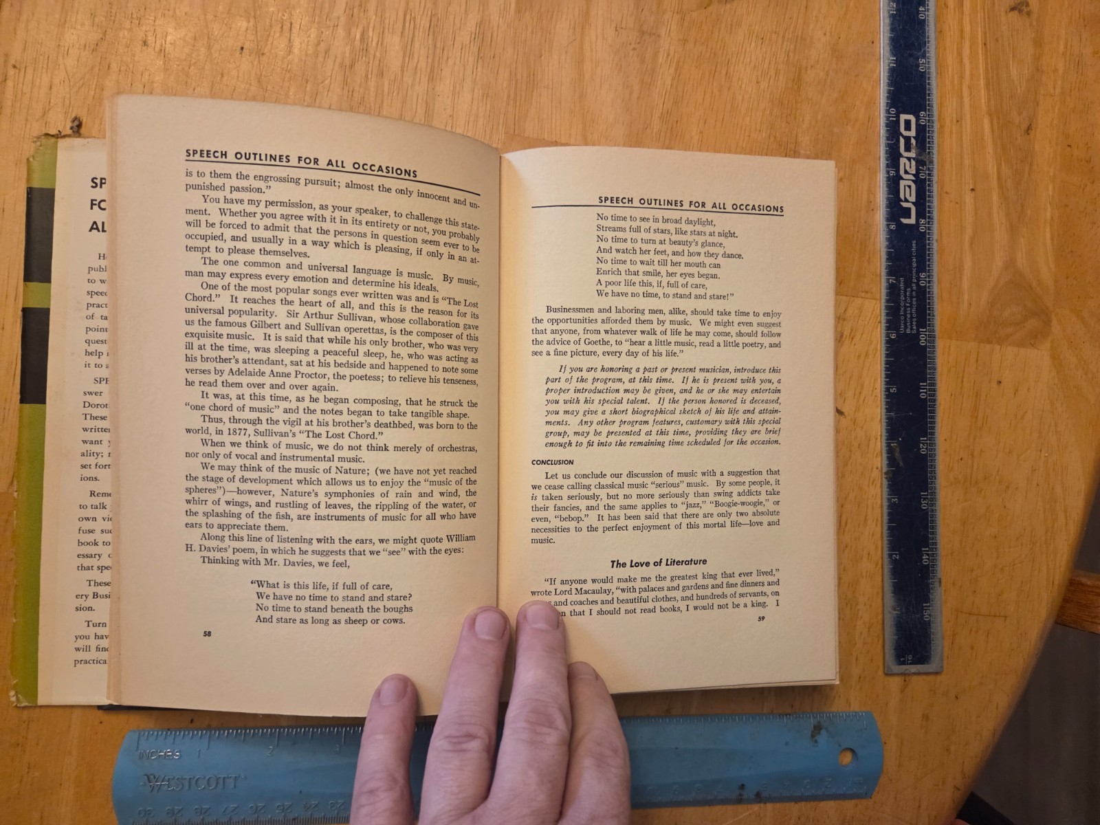 Speech Outlines for All Occasions by Dorothy Rayle and Maxwell Droke (1951, HC)
