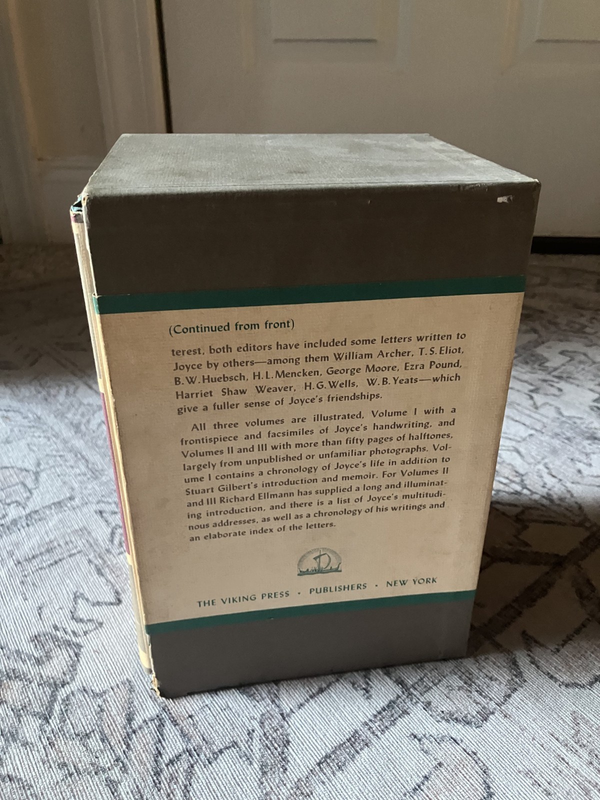 JAMES JOYCE LETTERS – 3 VOLUME SET – VIKING PRESS 1966 Slipcase!