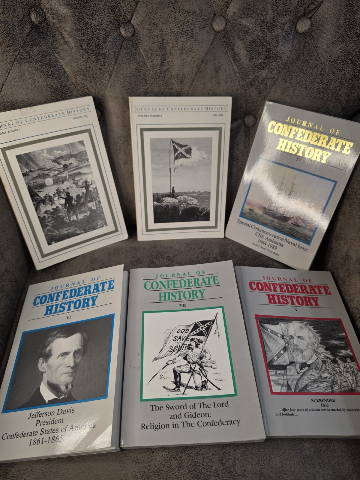 1988-1991 Journal of Confederate History 6-Issue Lot Vol I No 1-2 IV-VII